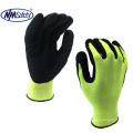 NMSAFETY PPE custom red nylon sandy nitrile mechanic gloves CE EN388 4121X